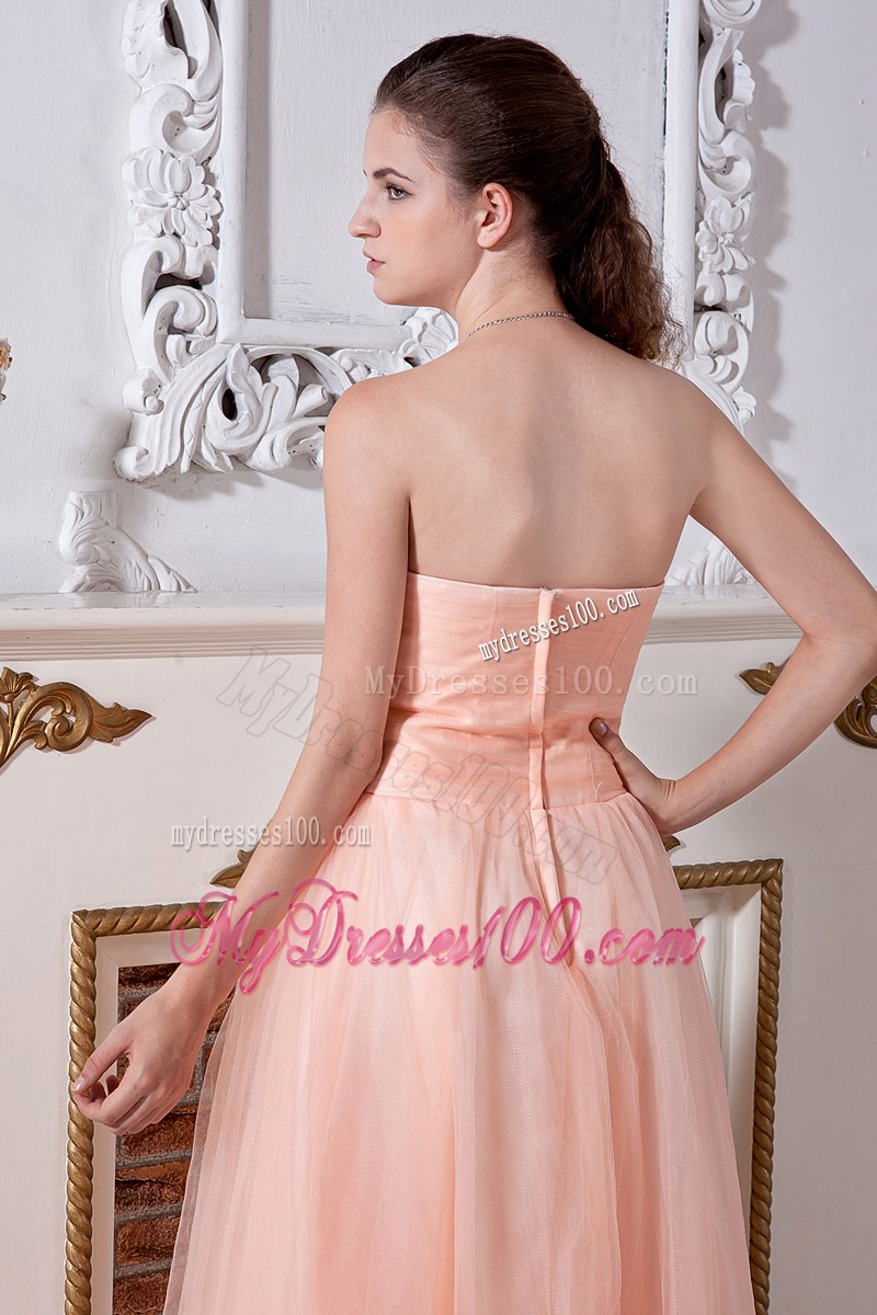 Sweet Light Peach Evening Dress Empire Sweetheart Beading