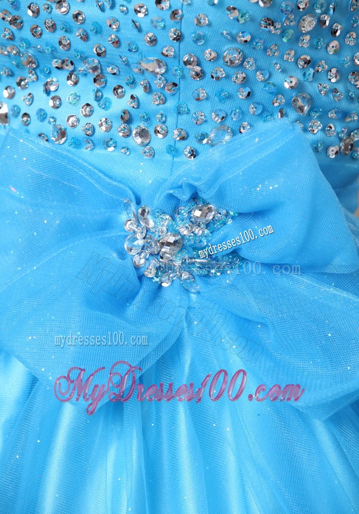 Beading and Bowknot Decorate Bodice Evening Dress