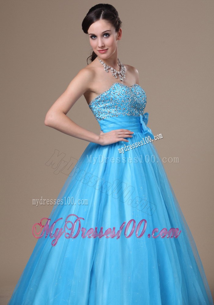 Beading and Bowknot Decorate Bodice Evening Dress