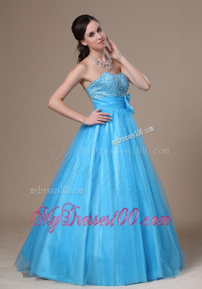 Beading and Bowknot Decorate Bodice Evening Dress