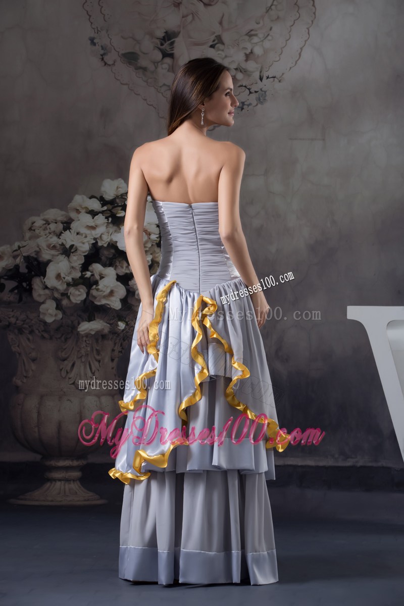 Custom Made Sweetheart Beading Empire Long Prom Dress