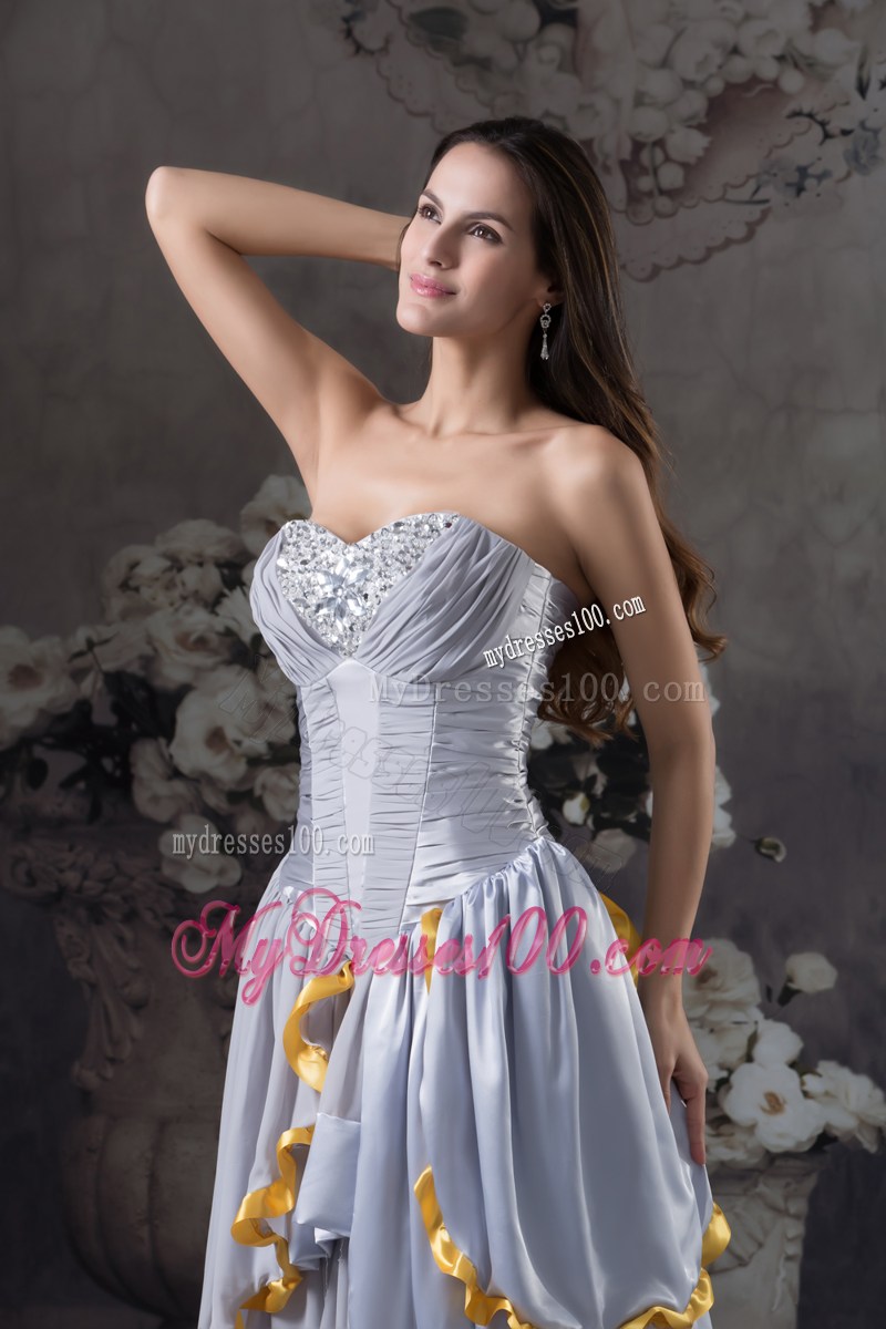 Custom Made Sweetheart Beading Empire Long Prom Dress