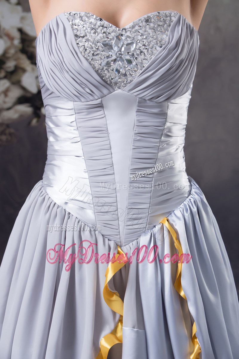 Custom Made Sweetheart Beading Empire Long Prom Dress