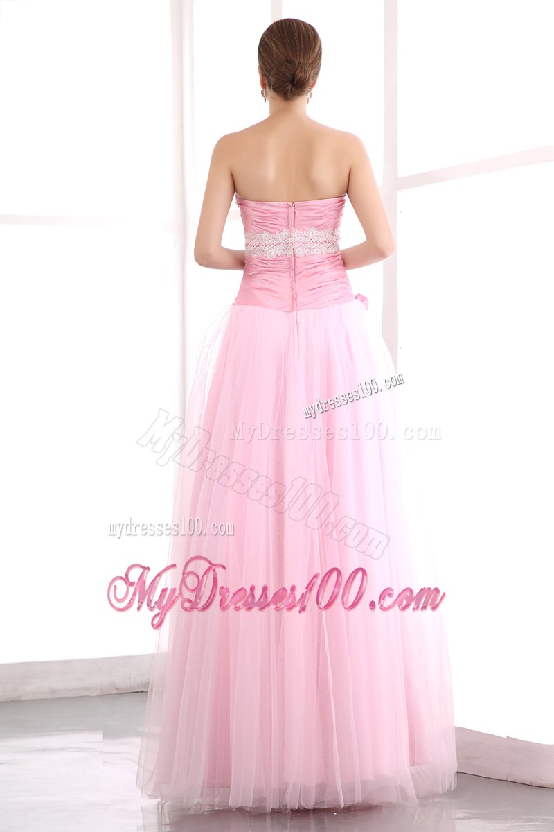 2013 Cute Pink Sweetheart Prom Evening Dress with Appliques