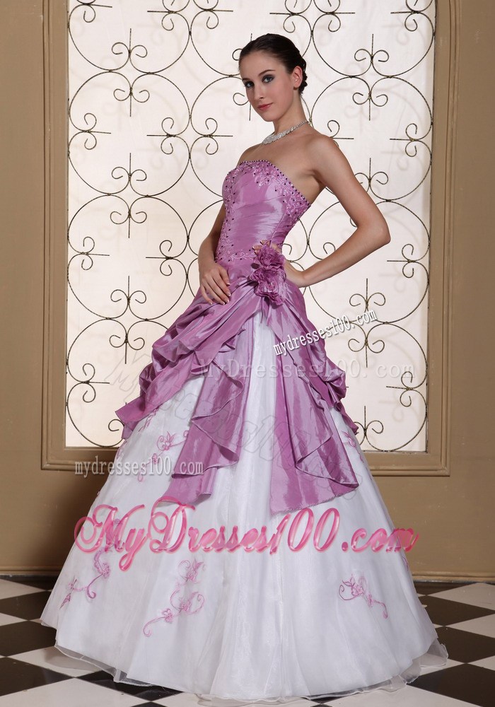 Hand Made Flowers Embroidery With Beading Evening Dress