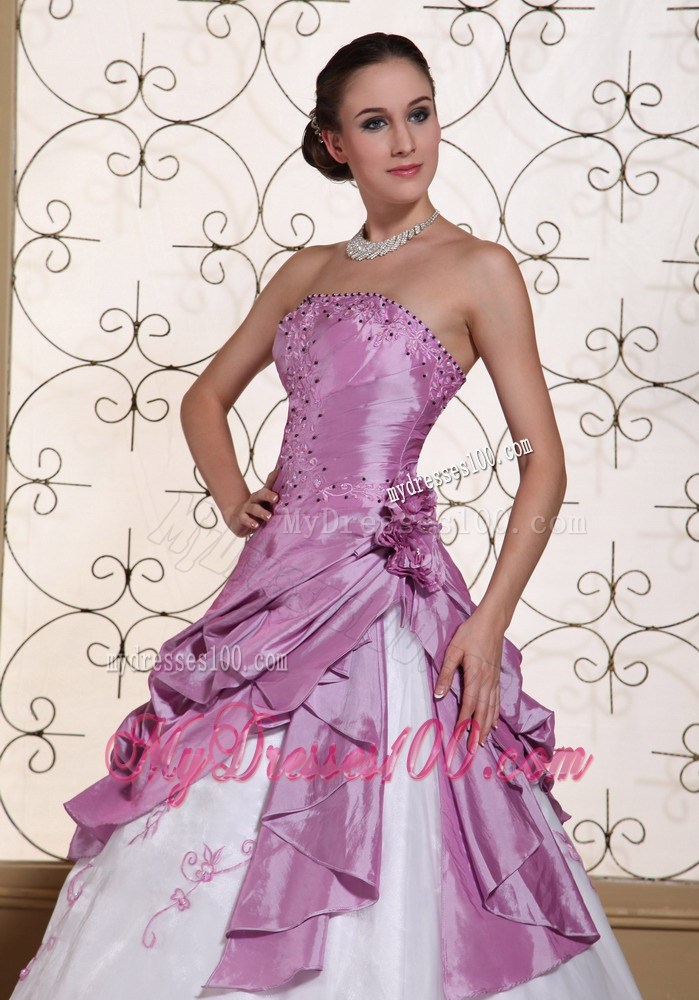 Hand Made Flowers Embroidery With Beading Evening Dress