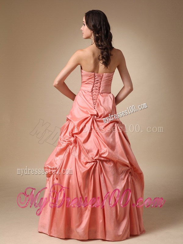 2013 Rust Red Strapless Pick-ups and Evening Prom Dress