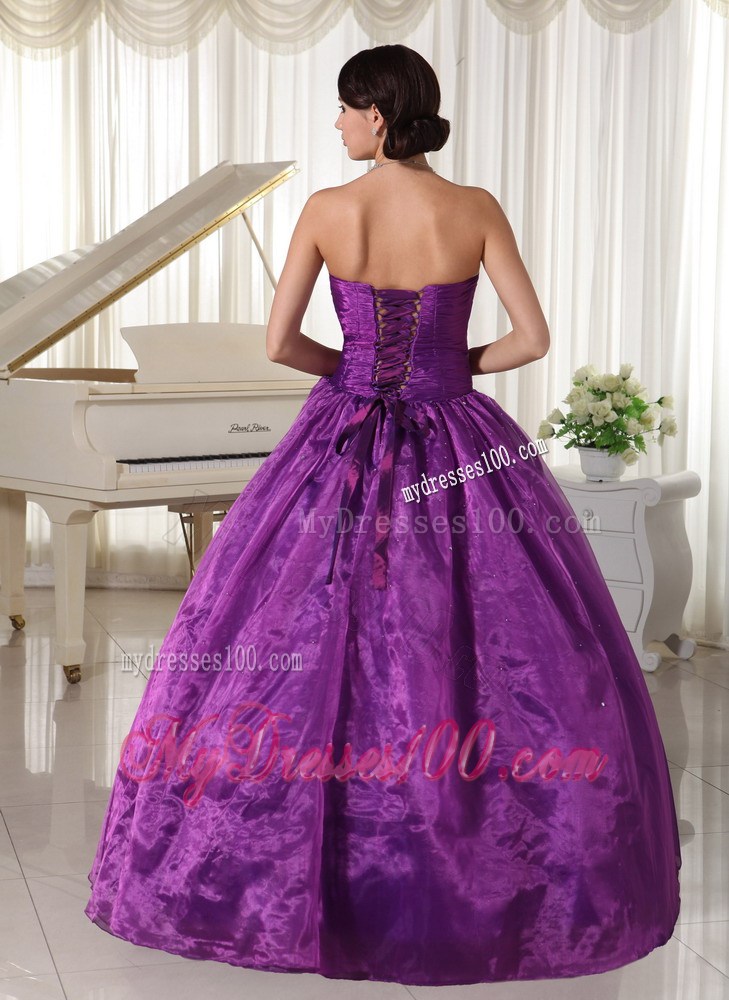 Beaded Eggplant Purple Evening Dress For Custom Made