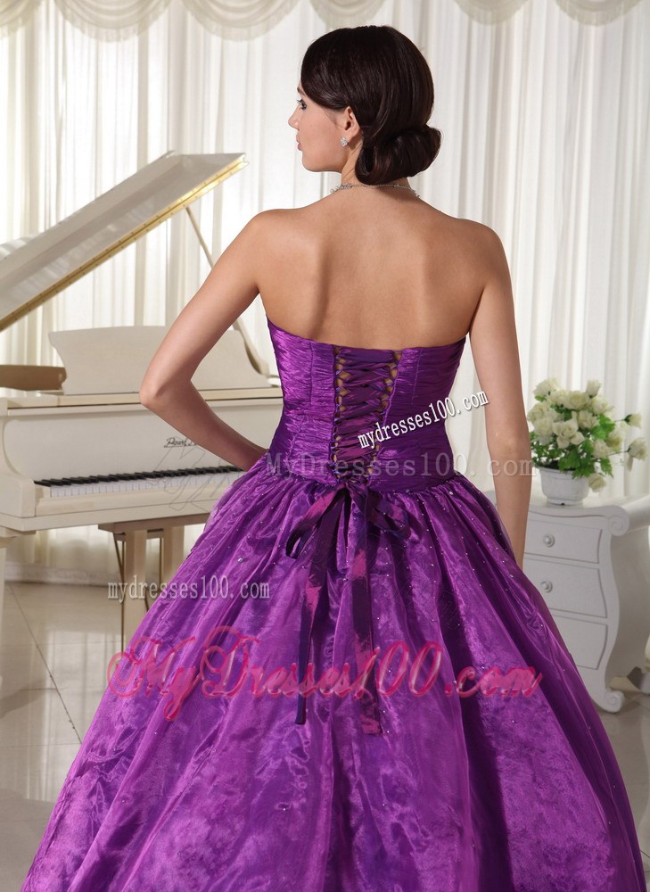 Beaded Eggplant Purple Evening Dress For Custom Made