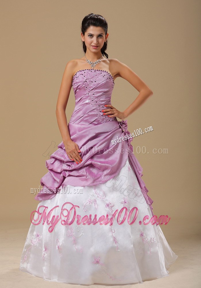 Pretty Embroidery and Hand Made Flowers Evening Dress