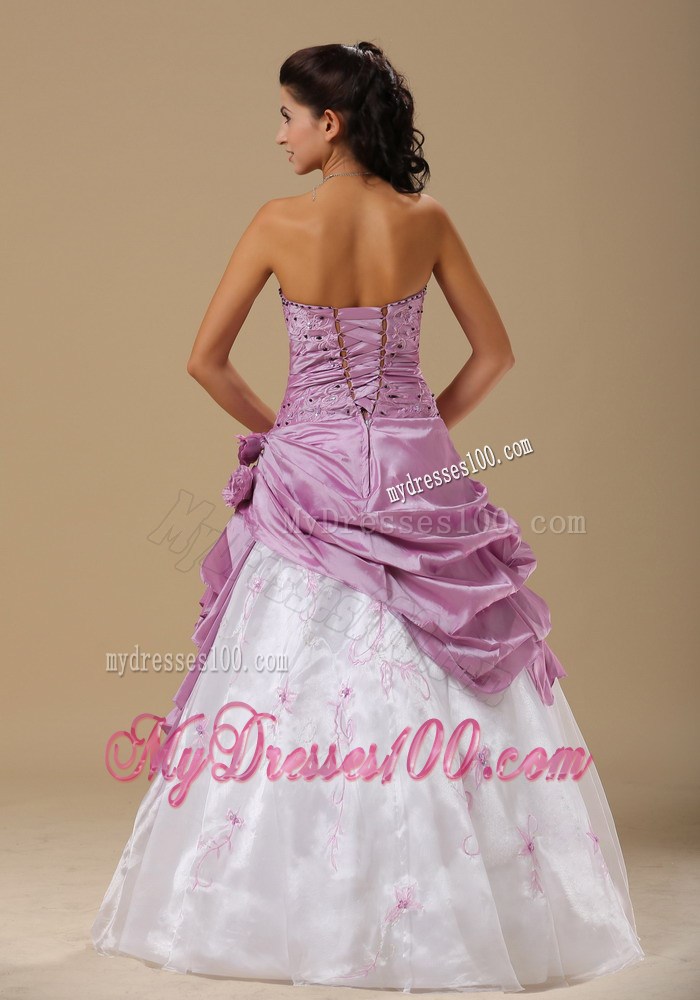 Pretty Embroidery and Hand Made Flowers Evening Dress