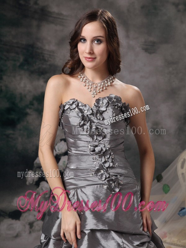 Gorgeous Grey Column Sweetheart Evening Dress Beading