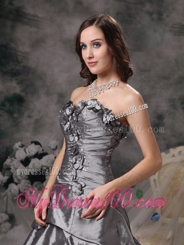 Gorgeous Grey Column Sweetheart Evening Dress Beading