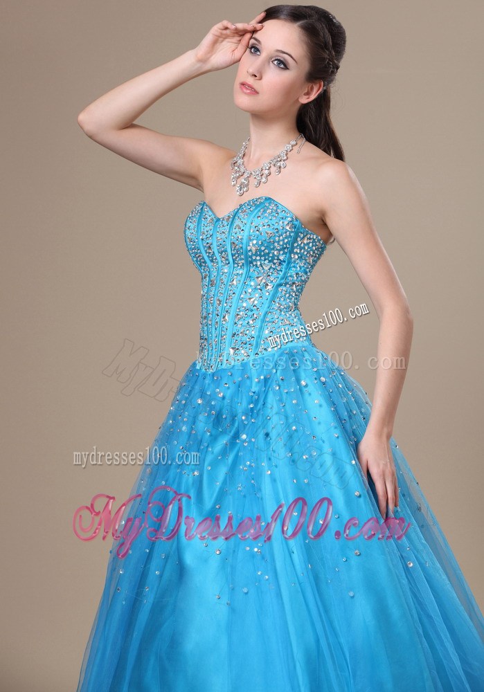 Beading Decorate Bodice A-line Sweetheart Neckline Floor-length 2013 Prom / Evening Dress