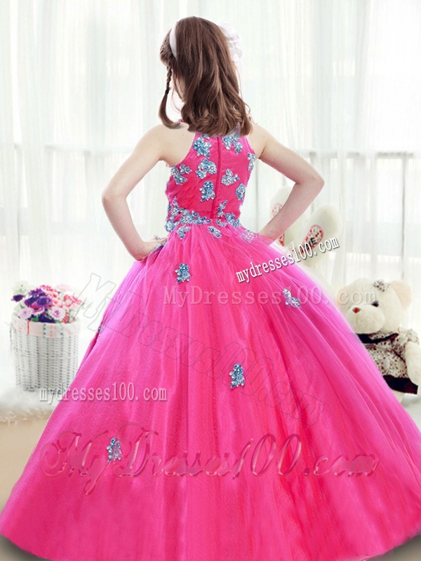 Classical High Neck Beading Mini Quinceanera Dresses with Appliques