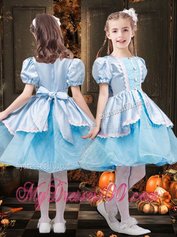 Cute Square Bowknot Two Tone Mini Quinceanera Dress in Organza and Taffeta
