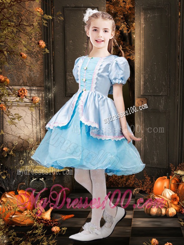 Cute Square Bowknot Two Tone Mini Quinceanera Dress in Organza and Taffeta