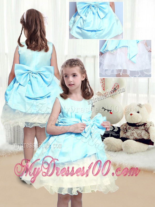 Elegant A Line Scoop Sashes Mini Quinceanera Dress with Bowknot