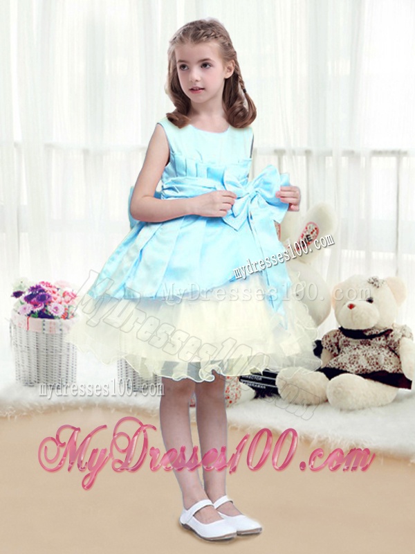 Elegant A Line Scoop Sashes Mini Quinceanera Dress with Bowknot