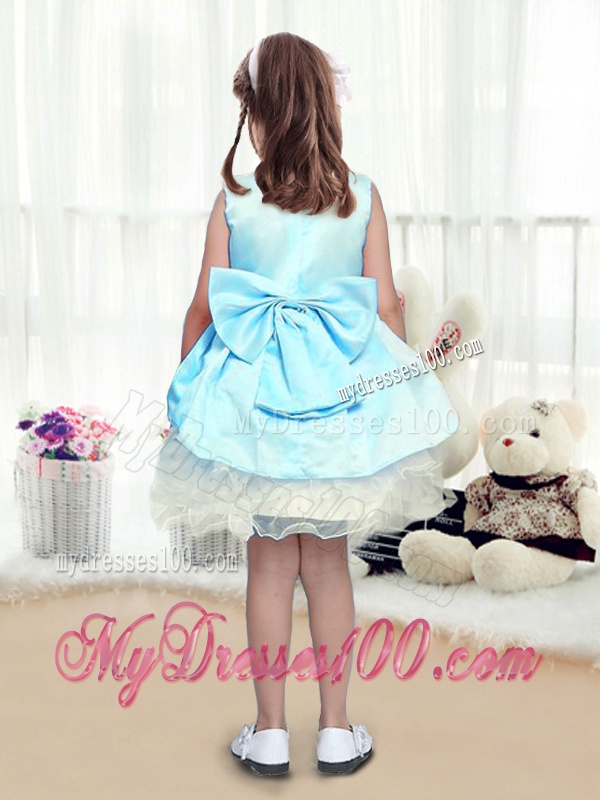 Elegant A Line Scoop Sashes Mini Quinceanera Dress with Bowknot