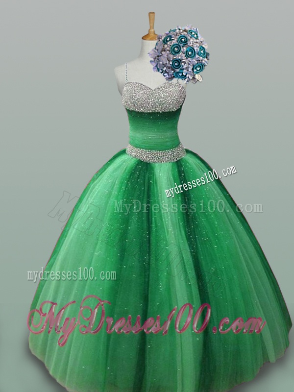 2016 Beautiful Spaghetti Straps Quinceanera Dresses with Beading