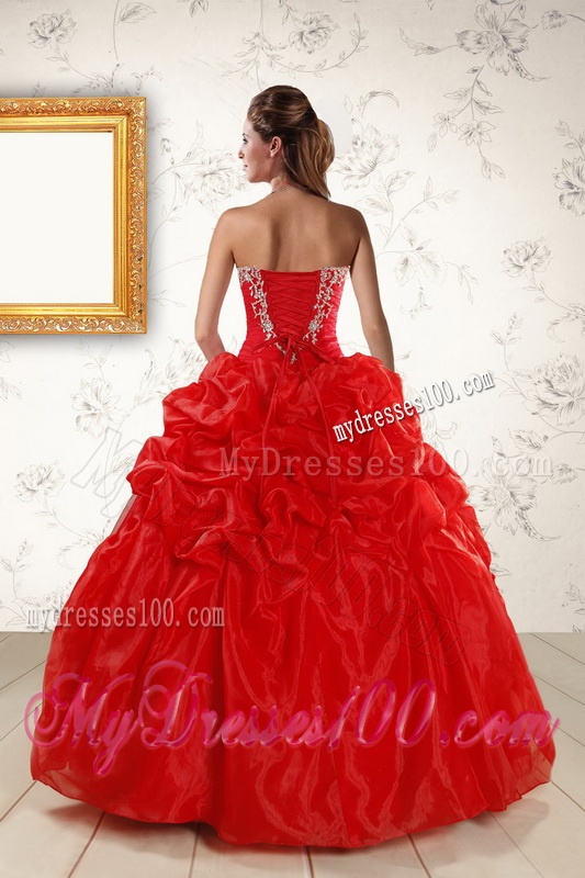 2016 Unique Sweetheart Quinceanera Dresses with Appliques