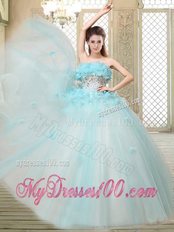 Beautiful Strapless Quinceanera Dresses with Appliques and Ruffles