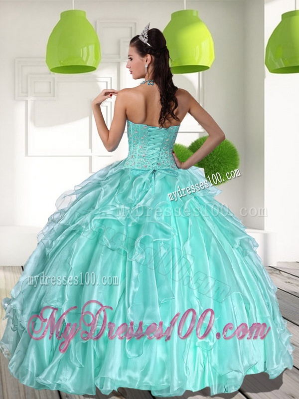 Latest Ball Gown Sweetheart Appliques and Beading Quinceanera Dresses