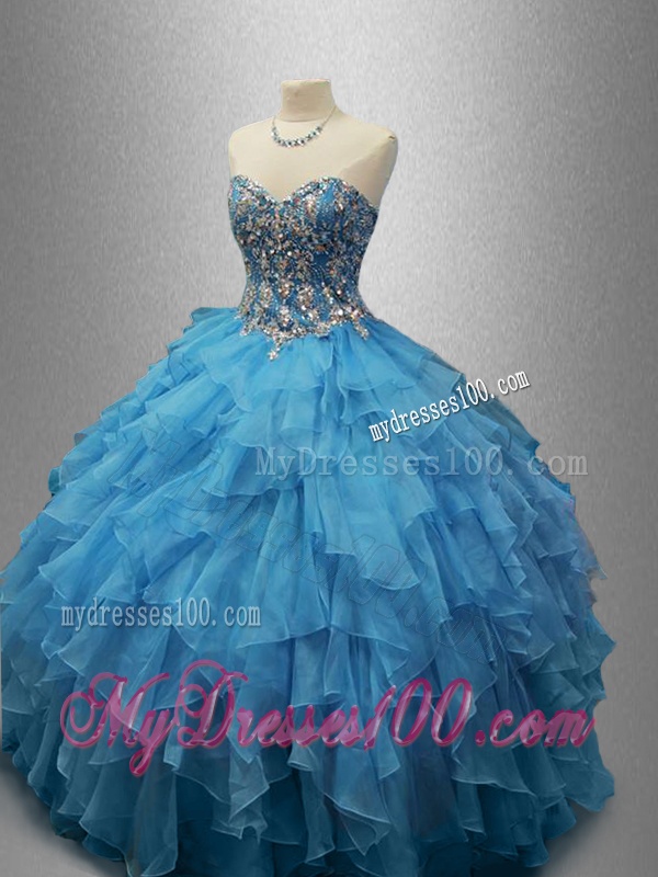 Perfect Sweetheart Quinceanera Dresses with Beading and Ruffles
