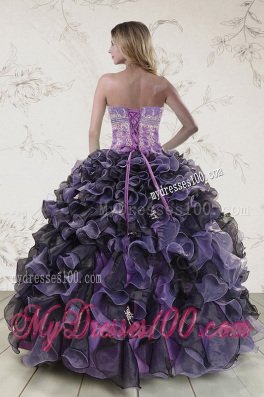 Pretty 2016 Sweet 16 Dresses with Appliques and Ruffles