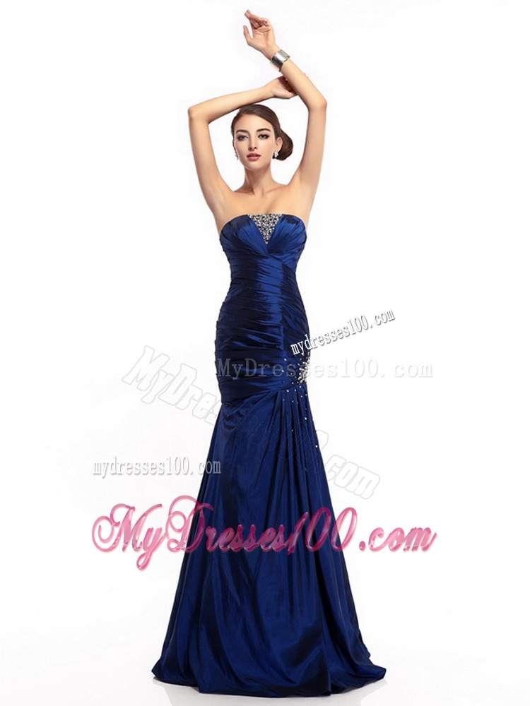 2016 The Super Hot Strapless Mermaid Evening Dress with Beading