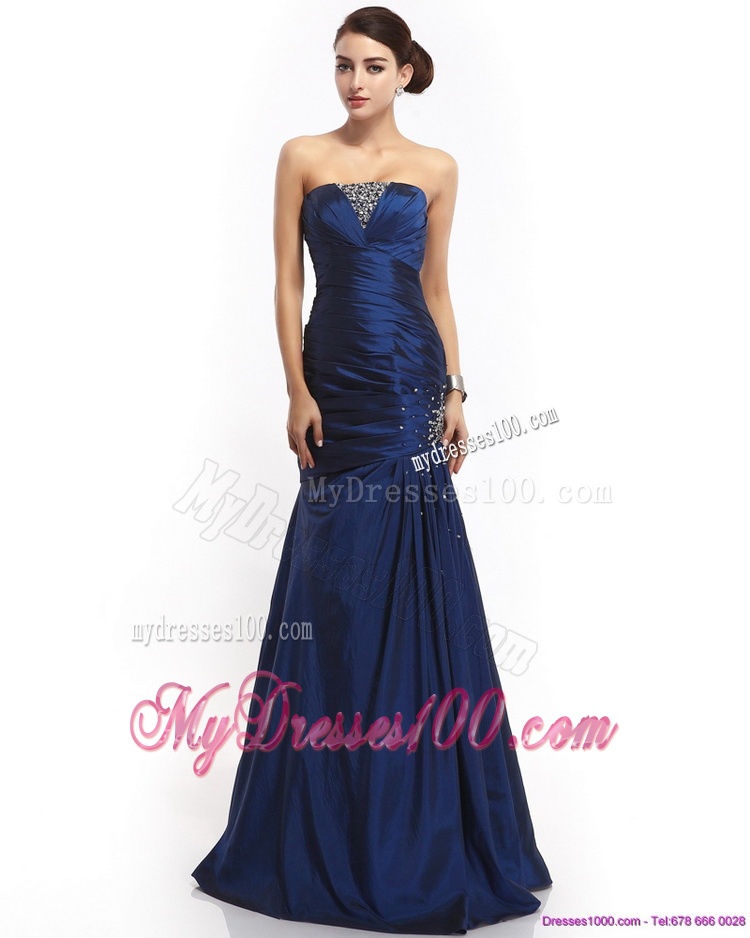 2016 The Super Hot Strapless Mermaid Evening Dress with Beading