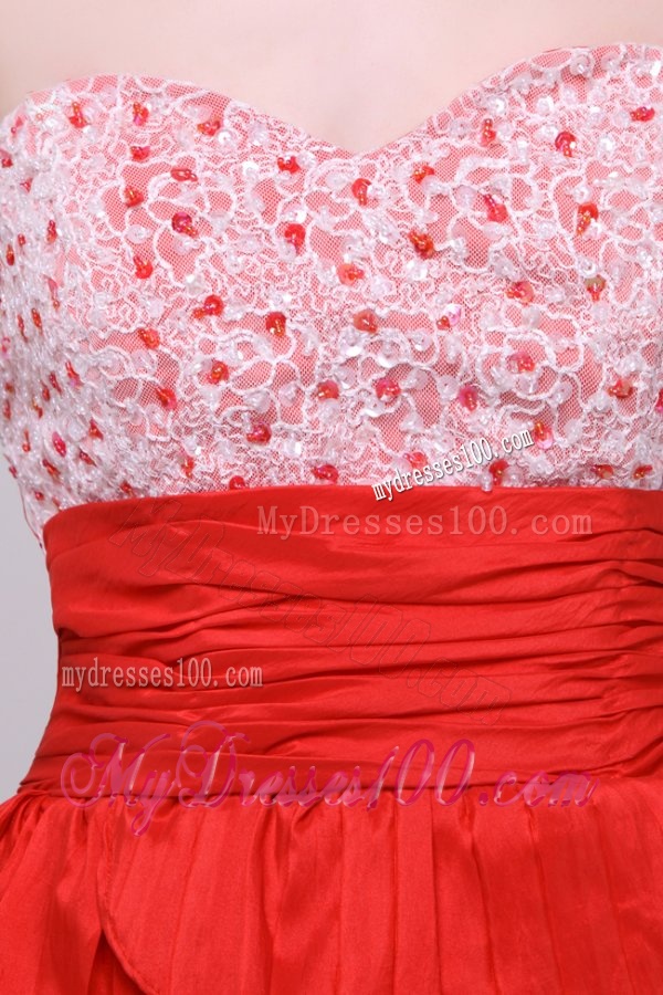 Wonderful Column Sweetheart Red Floor-length Evening Dresses with Beading
