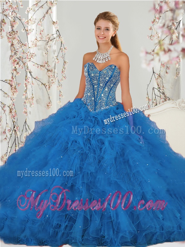 2016 Affordable Sweetheart Quinceanera Dresses with Beading and Ruffles