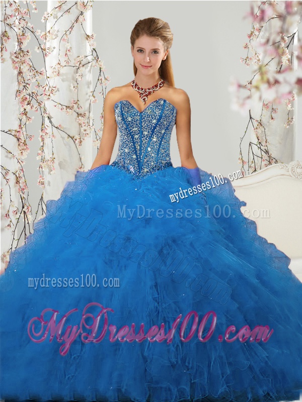 2016 Affordable Sweetheart Quinceanera Dresses with Beading and Ruffles