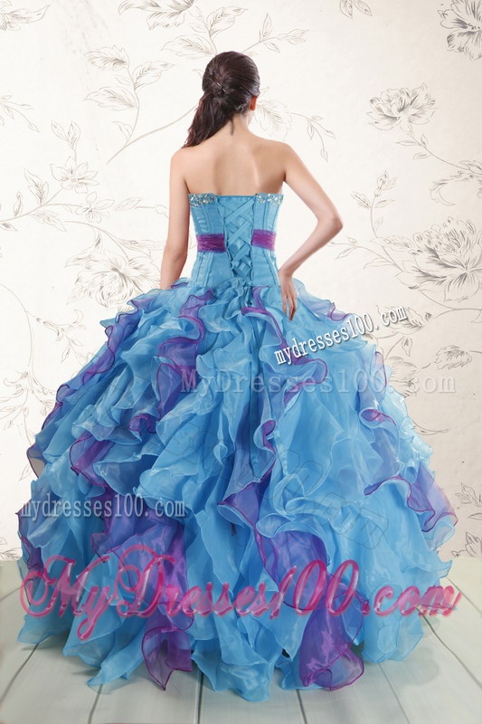 2016 New Style Multi Color Quinceanera Dresses with Beading and Ruffles