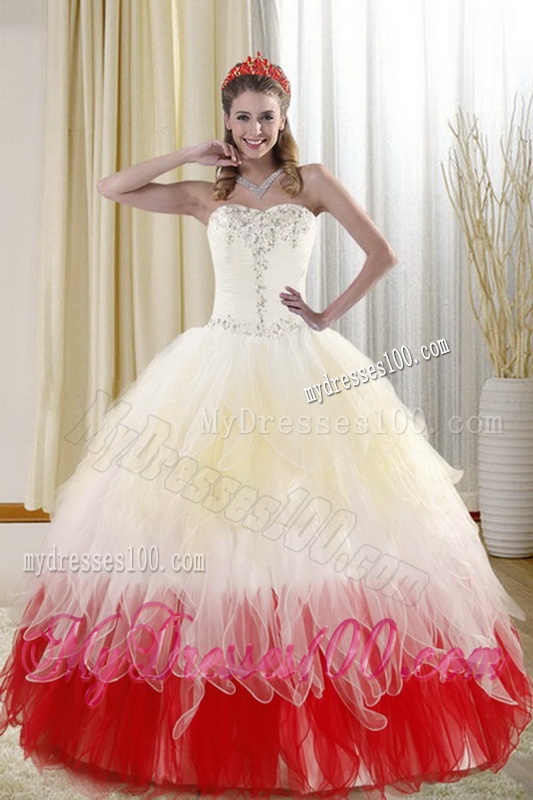 2016 Unique Multi-Color Quinceanera Dresses with Beading