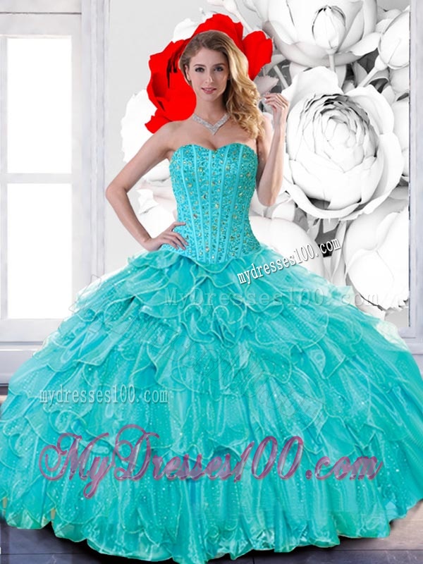 Feminine Sweetheart 2016 Quinceanera Dresses with Beading and Ruffled Layers