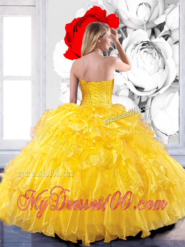Feminine Sweetheart 2016 Quinceanera Dresses with Beading and Ruffled Layers