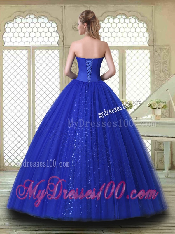 Pretty Ball Gown Sweetheart Quinceanera Dresses in Royal Blue