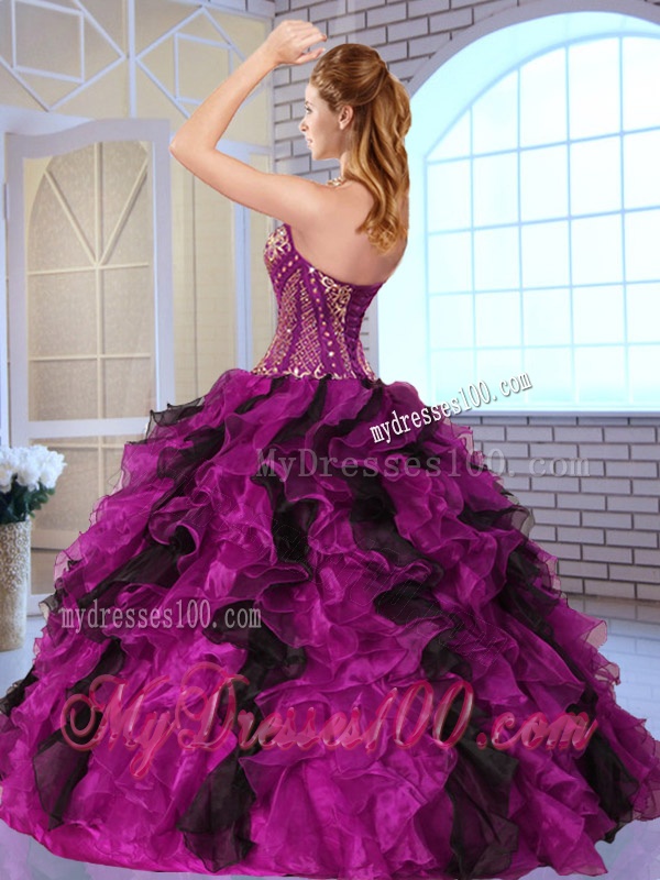 Super Hot Ball Gown Appliques and Ruffles Quinceanera Dresses for Fall