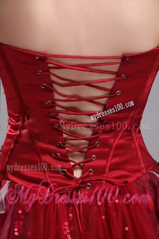 Halter Top Wine Red Appliques Ruffles Quinceanera Dresses