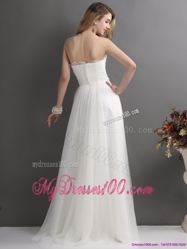2016 Beautiful Strapless Wedding Dress with Beading and Appliques