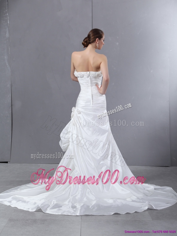2016 Beautiful Sweetheart Wedding Dress with Court Train