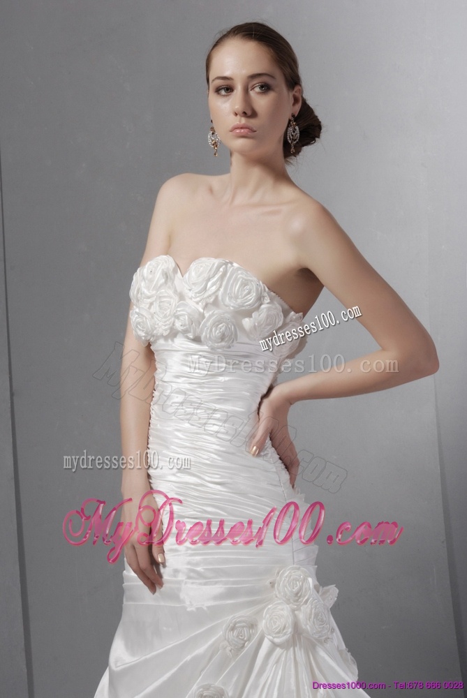2016 Beautiful Sweetheart Wedding Dress with Court Train
