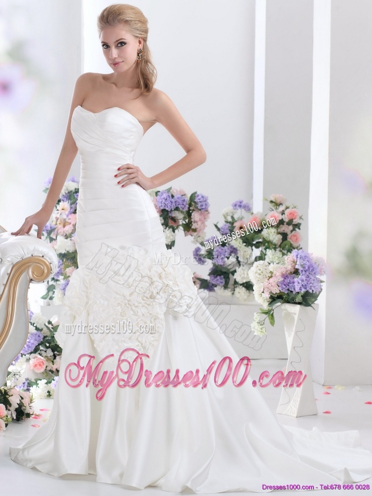 2016 Wonderful Sweetheart Wedding Dress with Ruching