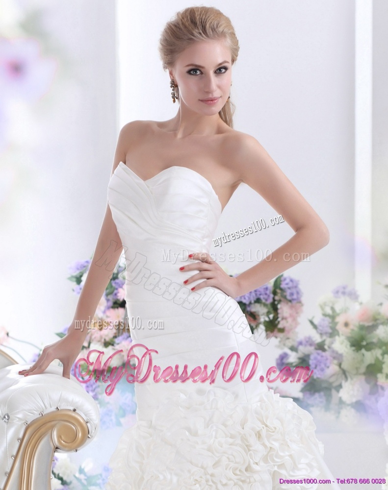 2016 Wonderful Sweetheart Wedding Dress with Ruching