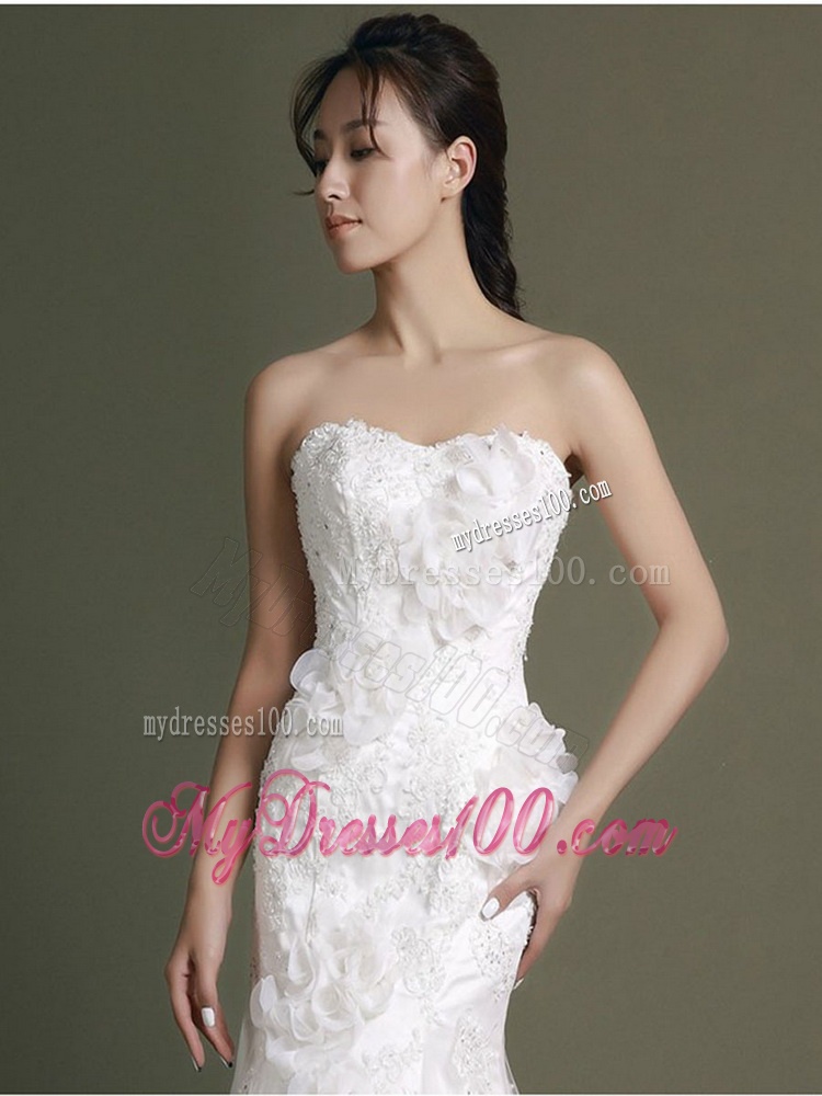 Brand New Beading Lace Wedding Dresses with Court Train