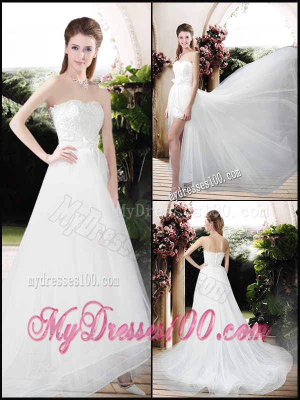 Exclusive Empire Sweetheart Wedding Dresses with Brush Train for 2016
