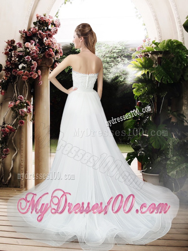 Exclusive Empire Sweetheart Wedding Dresses with Brush Train for 2016